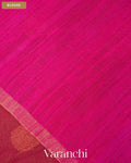 Deep Magenta Jamdani Pure Muslin Silk Handloom Saree — Blouse