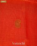 Orange with Jamdani Pure Muslin Silk Handloom Saree — Body