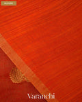 Orange with Jamdani Pure Muslin Silk Handloom Saree — Blouse