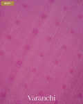Lotus Pink Sequin with Jamdani Pure Muslin Silk Handloom Saree — Body