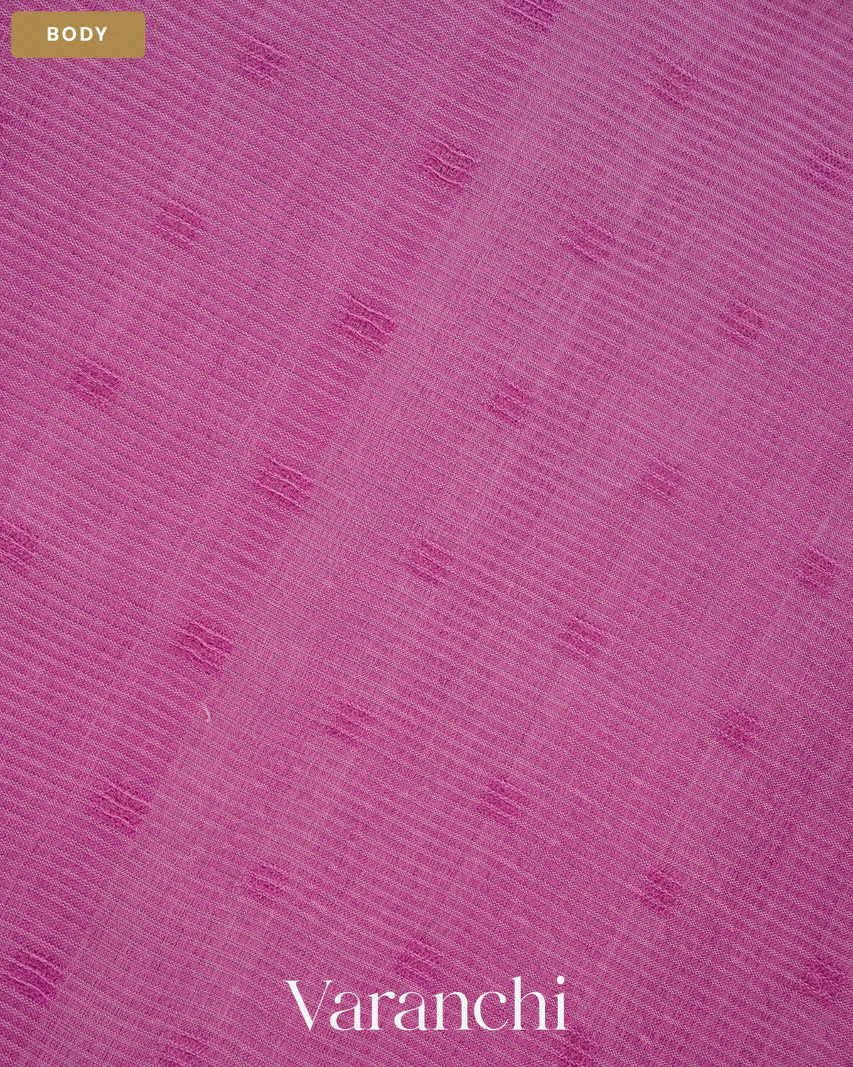 Lotus Pink Sequin with Jamdani Pure Muslin Silk Handloom Saree — Body