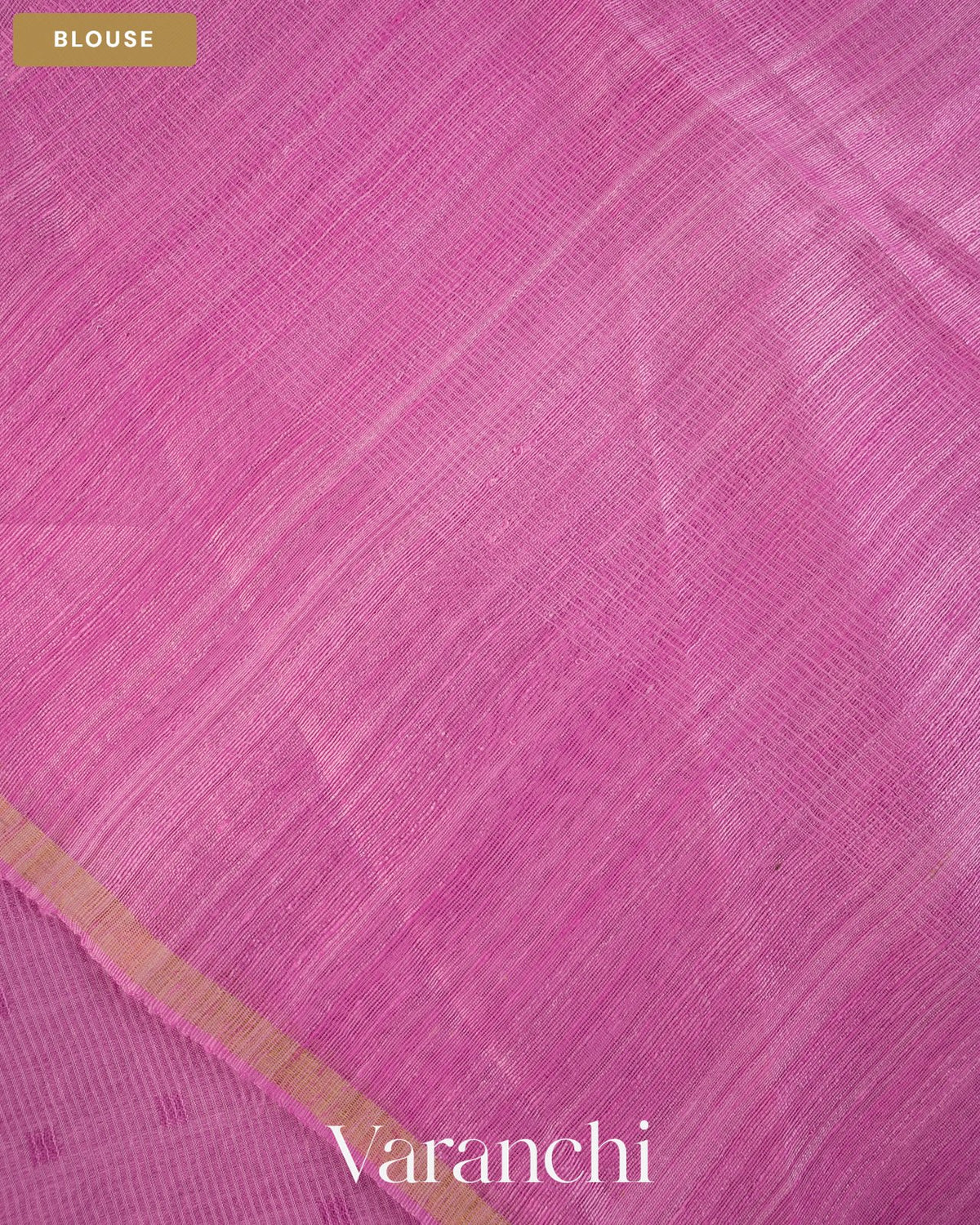 Lotus Pink Sequin with Jamdani Pure Muslin Silk Handloom Saree — Blouse