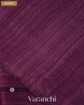 Wine Sequin with Jamdani Pure Matka Silk Handloom Saree — Blouse