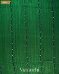 Bottle Green Sequin with Jamdani Pure Matka Silk Handloom Saree — Body