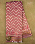 Mauve Pink Patola Printed Pure Silk Cotton Tissue Saree — Full Saree