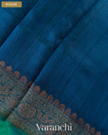 Rama Green Shibori Pure Raw Silk Handloom Saree — Blouse