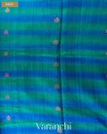 Ink Blue Shibori Pure Raw Silk Handloom Saree — Body