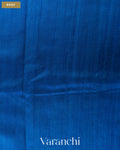 Royal Blue Pure Raw Silk Handloom Saree — Body