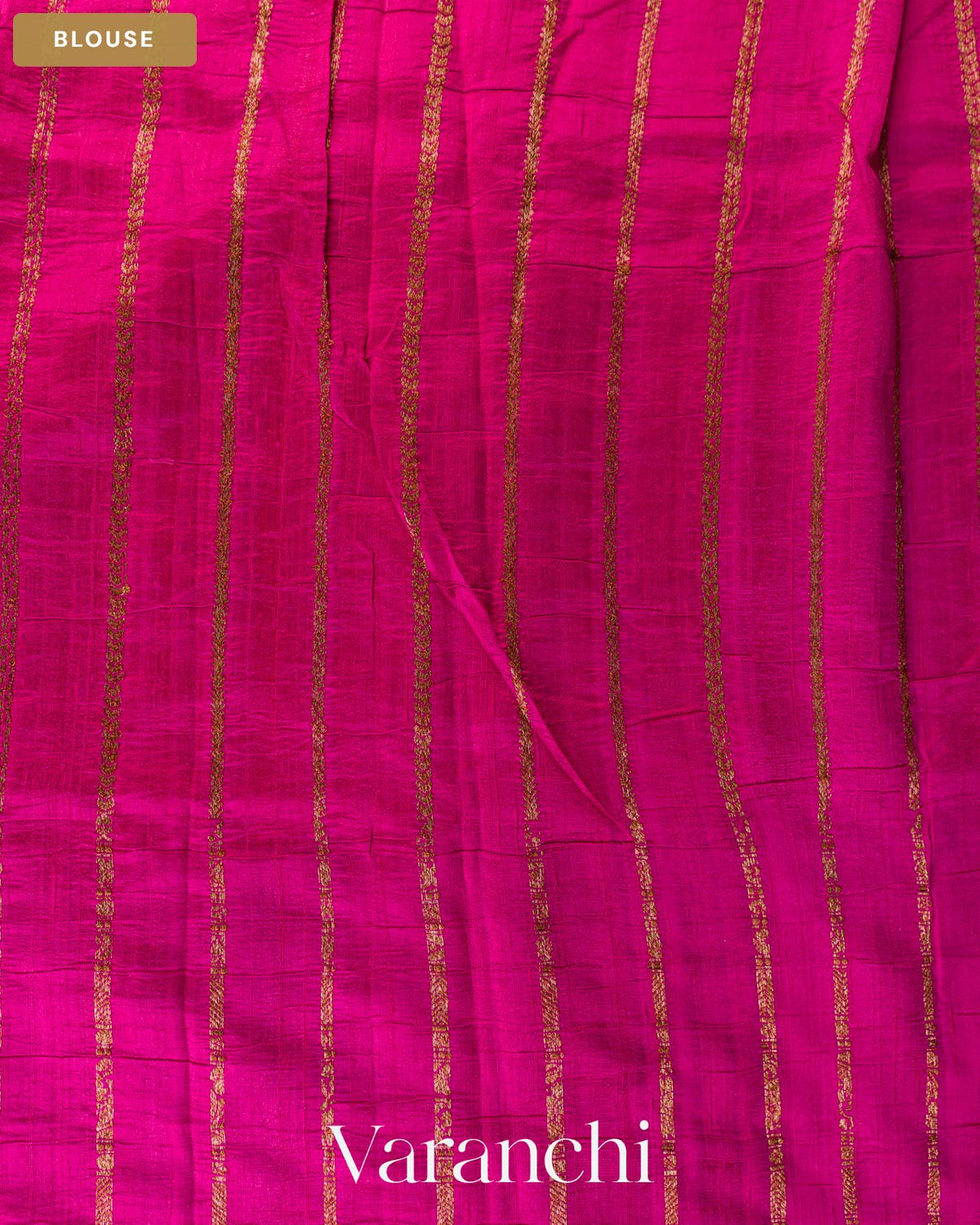 Deep Orange Pure Raw Silk Handloom Saree — Blouse