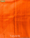 Deep Orange Pure Raw Silk Handloom Saree — Body