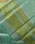 Sea Green Striped Pure Chiniya Silk Saree — Border