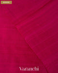 Rani Pink Borderless Pure Raw Silk Handloom Saree — Border