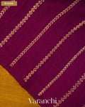 Turmeric Yellow Borderless Pure Raw Silk Handloom Saree — Blouse