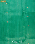 Aqua Green Pure Raw Silk Handloom Saree — Body