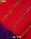 Violet Purple Pure Raw Silk Handloom Saree — Blouse