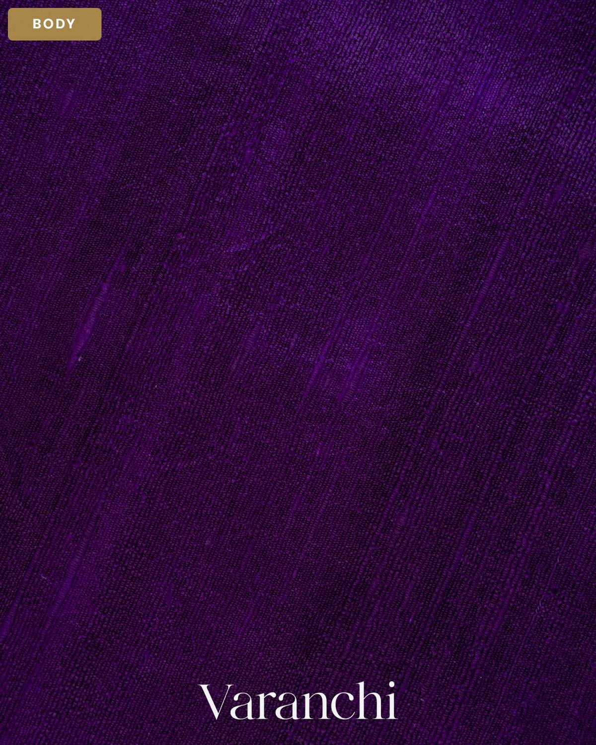 Violet Purple Pure Raw Silk Handloom Saree — Body