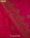 Deep Magenta Pure Raw Silk Handloom Saree — Border