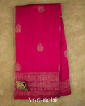 Rani Pink Pure Raw Silk Handloom Saree — Full Saree