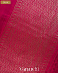 Rani Pink Pure Raw Silk Handloom Saree — Pallu