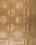 Beige Pure Chiniya Silk Saree — Body