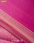 Baby Pink Pure Chiniya Silk Saree — Blouse