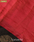 Black Pure Chiniya Silk Saree — Blouse