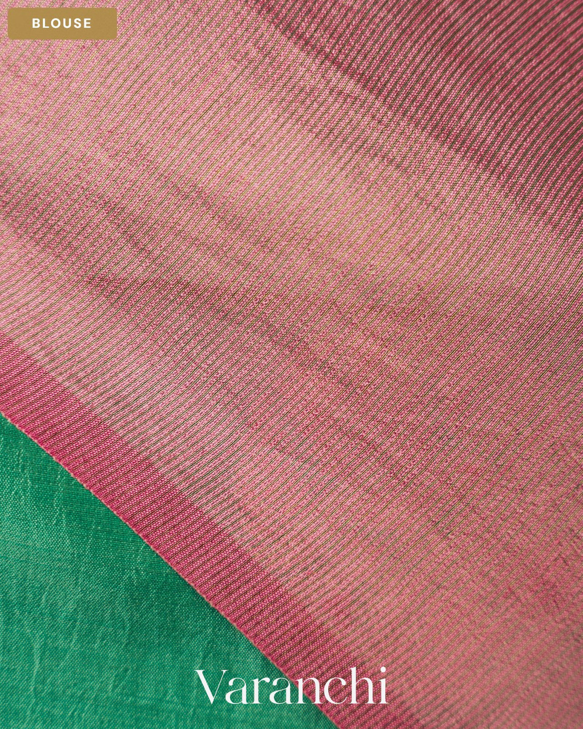 Sea Green Pure Chiniya Silk Saree — Blouse