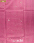 Blush Pink Checkered Pure Chiniya Silk Saree — Body