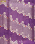 Lavender Lehariya Pure Moonga Silk Saree — Body