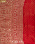 Beige Pure Khaddi Georgette Silk Handloom Saree — Pallu