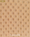 Beige Pure Khaddi Georgette Silk Handloom Saree — Body
