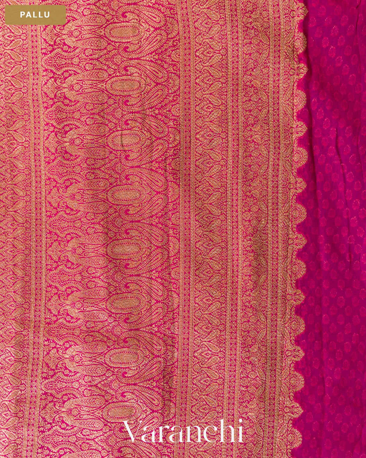 Navy Blue Pure Khaddi Georgette Silk Saree — Pallu