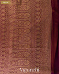 Mango Yellow Pure Khaddi Georgette Silk Saree — Pallu