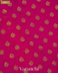 Rani Pink Pure Khaddi Georgette Silk Saree — Body