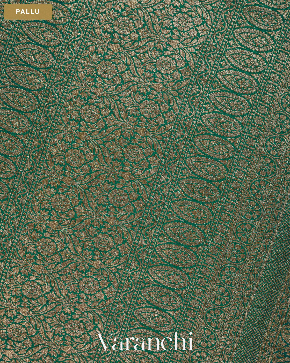 Rani Pink Pure Khaddi Georgette Silk Saree — Pallu