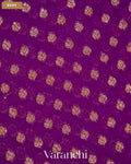 Violet Purple Pure Khaddi Georgette Silk Saree — Body