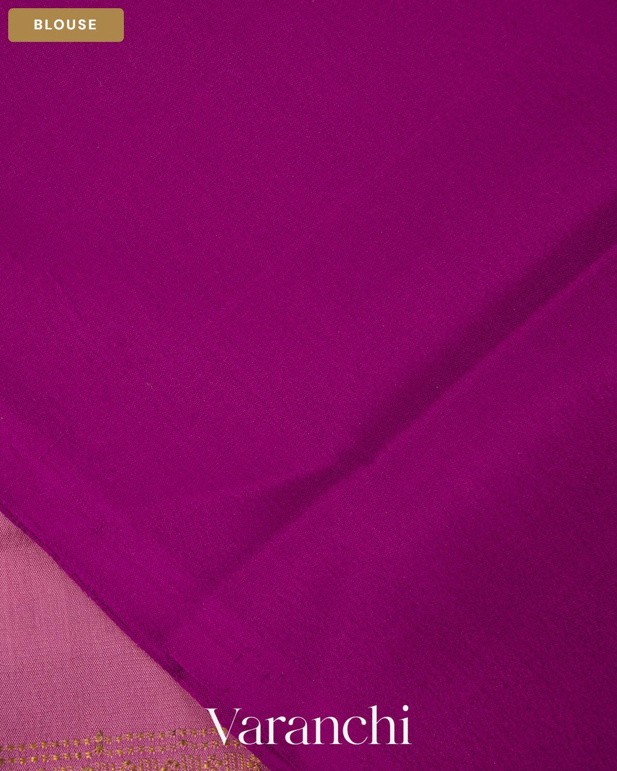 Mauve Pink Striped Pure Mysore Crepe Silk Saree — Blouse