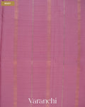 Mauve Pink Striped Pure Mysore Crepe Silk Saree — Body