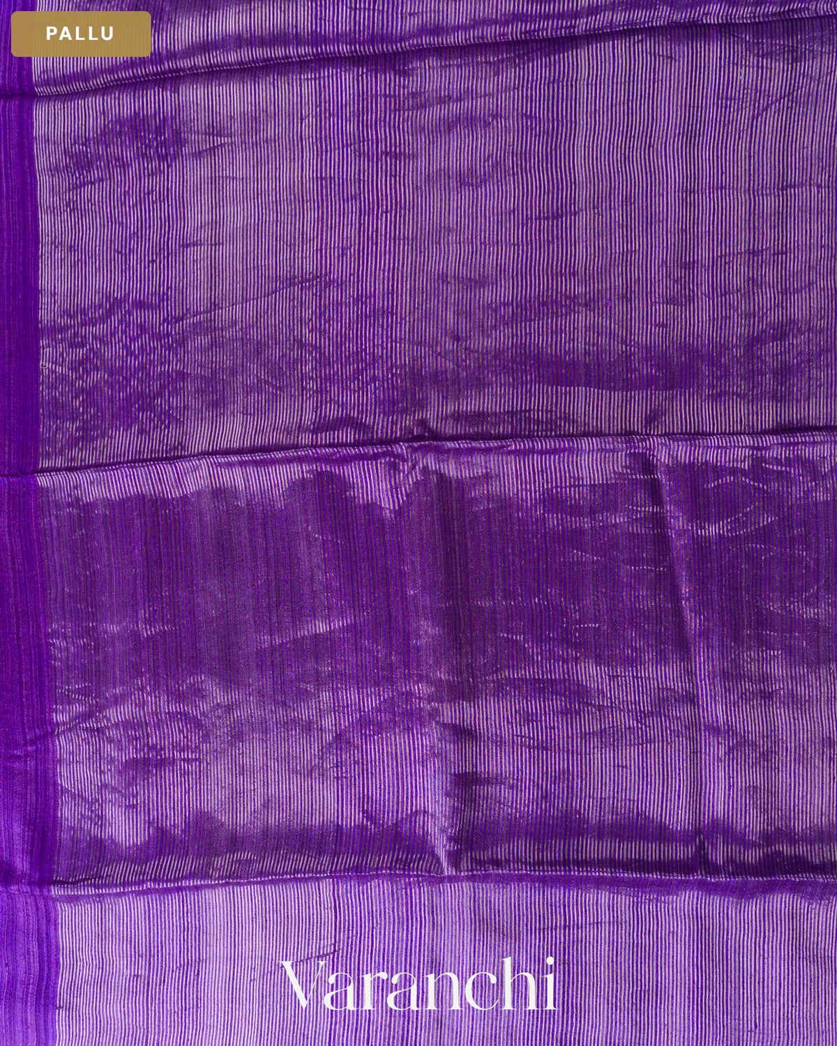 Royal Violet Jamdani Pure Matka Tissue Silk Handloom Saree — Pallu