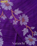 Royal Violet Jamdani Pure Matka Tissue Silk Handloom Saree — Border