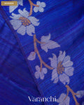 Royal Blue Floral Jamdani Pure Matka Silk Handloom Saree — Border