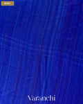 Royal Blue Floral Jamdani Pure Matka Silk Handloom Saree — Body