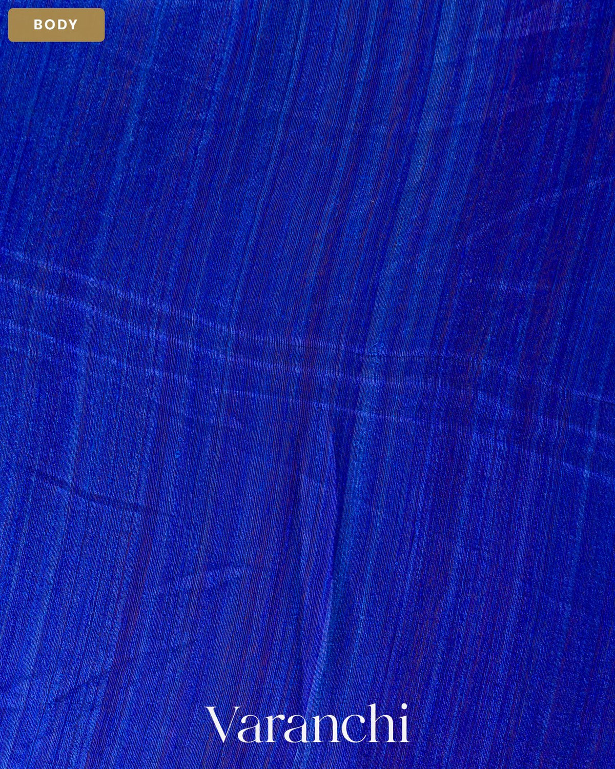 Royal Blue Floral Jamdani Pure Matka Silk Handloom Saree — Body