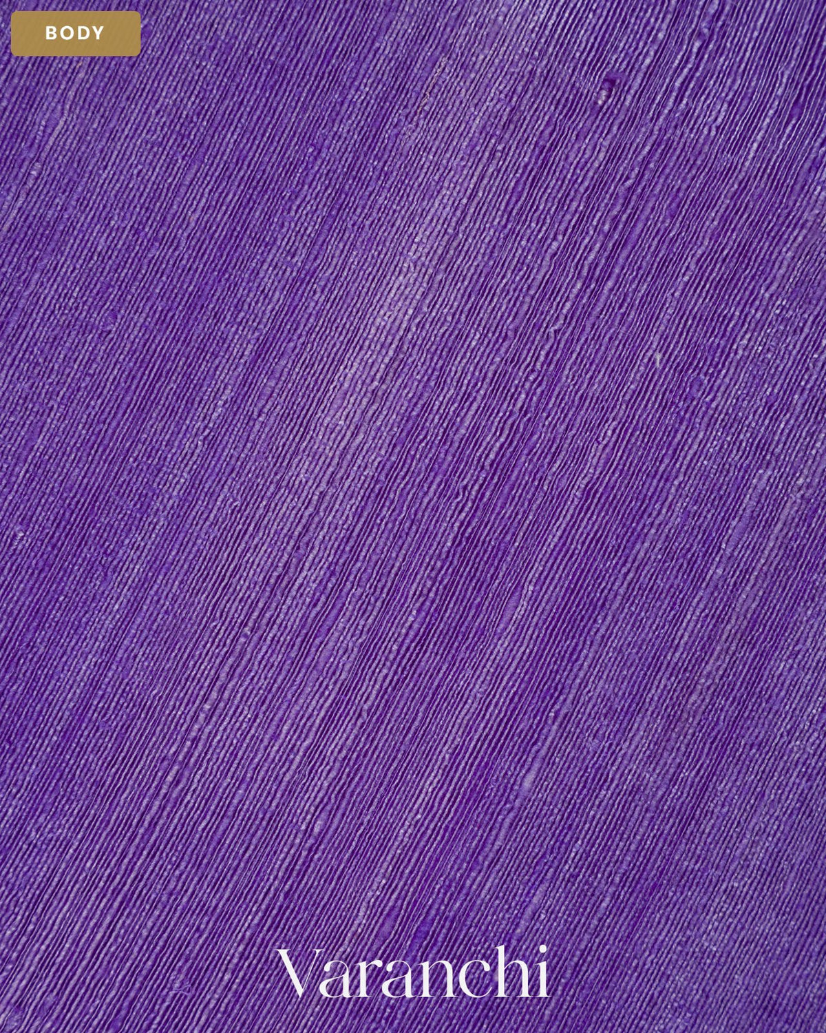 Lavender Floral Jamdani Pure Matka Silk Handloom Saree — Body