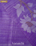 Lavender Floral Jamdani Pure Matka Silk Handloom Saree — Border