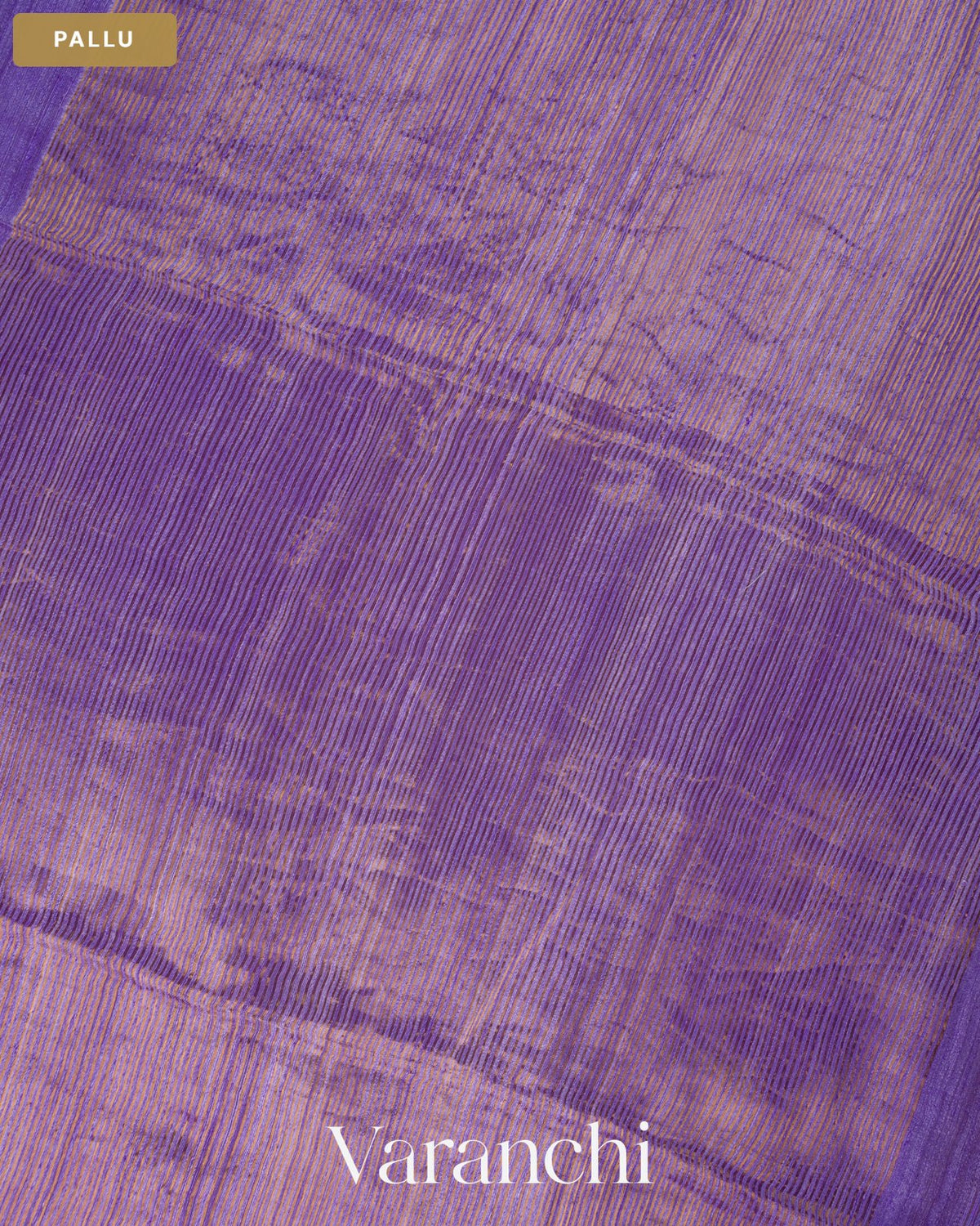 Lavender Floral Jamdani Pure Matka Silk Handloom Saree — Pallu
