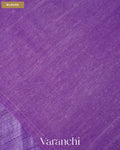 Lavender Floral Jamdani Pure Matka Silk Handloom Saree — Blouse