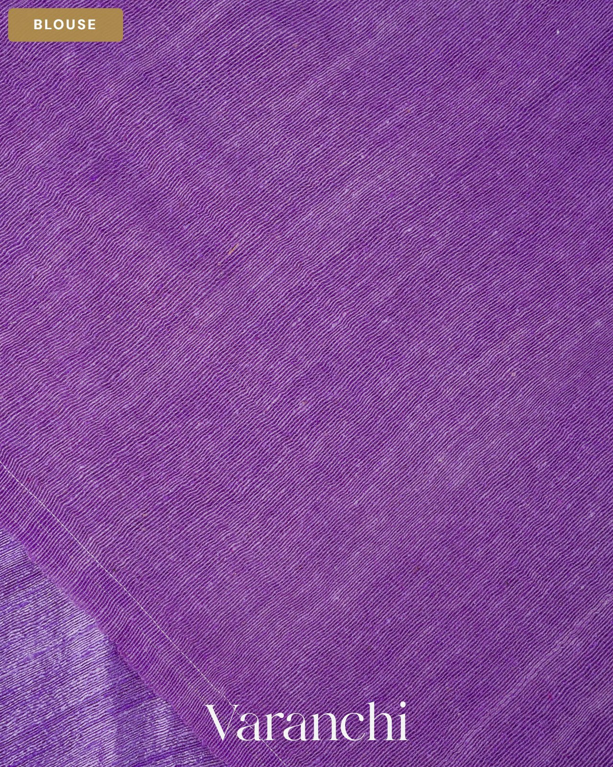 Lavender Floral Jamdani Pure Matka Silk Handloom Saree — Blouse
