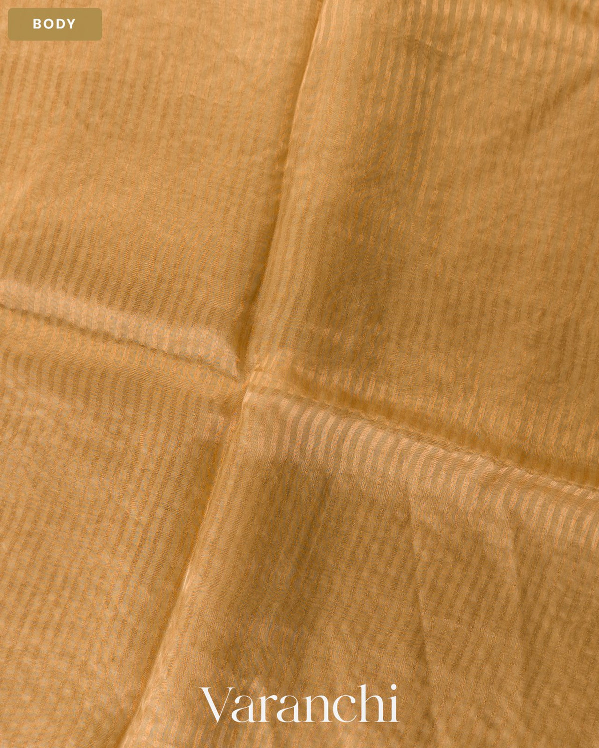 Cream Bird Embroidered Pure Kora Silk Saree — Body