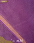 Violet Lotus Jamdani Pure Silk Linen Handloom Saree — Blouse